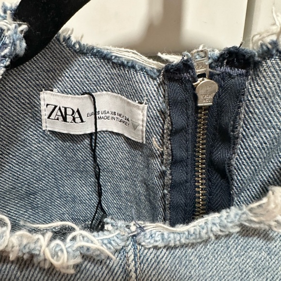 Zara blue and navy denim dress size xs great condition - Picture 4 of 6
